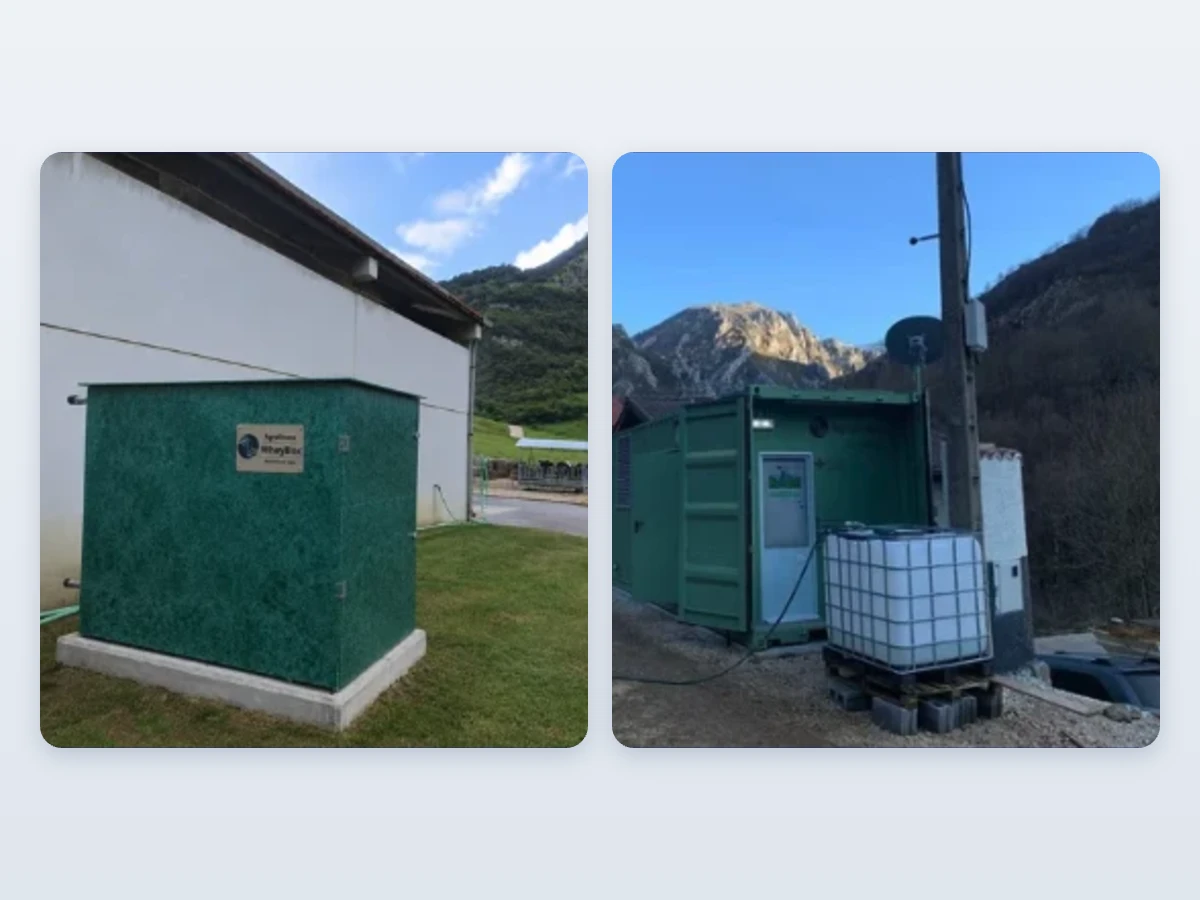 Wheybox y Wheytainer de Agrolinera instalados en queserías de Picos de Europa